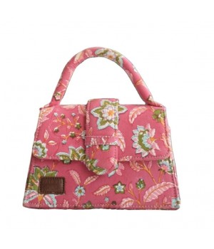 Pink Paradise Blockprinted Chiq Bag Premium luxury Women Mini Bags Made in India Product from Indian Manufacturer and Exporter