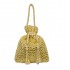 Women's Fashionable Gold Mini Potli Bags with Full Pearls Design