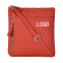 Orange Custom PU Leather Women's Crossbody Bag Large Capacity Handbag Adjustable Shoulder Strap Simple Style