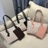 Fast Delivery Pink Black Coffee Large Ladies Shoulder Bag Fashion Grids Design Woman Bags in Stock