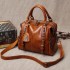 2024 New High-End Women's Shoulder Bag Real Leather Big Atmosphere Joker Style Soft Temperament Portable Large Capacity Shoulder