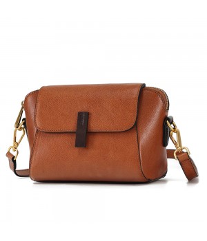 Fashion Small Messenger Leather Crossbody Bag Soft Small Genuine Leather For Ladies Women'S Shoulder Bags