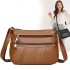 New soft leather women's bag fashion casual mother shoulder bag multi-layer large capacity mobile phone crossbody bag