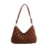 2024 Women's Senior Sense Large Capacity Leather Shoulder Bag New Fashionable Small Fragrant Wind PU Lining Zip Single Lady