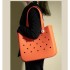 Summer washable basket luxury women handbag multicolor custom logo xl large hole bog eva beach bogg tote bag for ladies