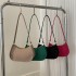 2024 New Solid Color Fashion Felt Fabric Shoulder Bag for Women's Western Style Leisure Underarm Bag for Women's Shoulder Bag
