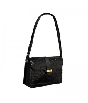 Mifaktory factory customized crocodile pattern big women's shoulder bag fashionable retro hardware accessories