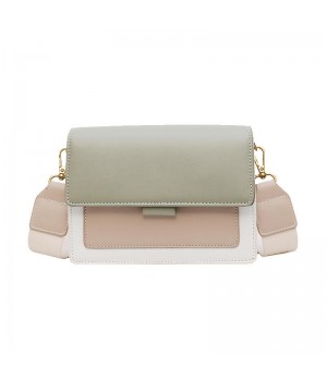 Wide strap with chain handbags women's square shoulder bags with zipper compartments ladies hobo purse