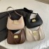 2024 winter new tote multicolor PU leather solid color simple shoulder women's bags for women
