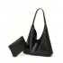 Luxury Women's Real Leather Lady Handbags in Brown Solid Color