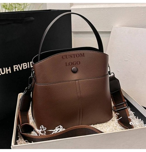 Custom Luxury Leather Bucket bag Designer Shoulder Crossbody Bags for Women Tote Purses Quality Handbags Female Messenger Bag