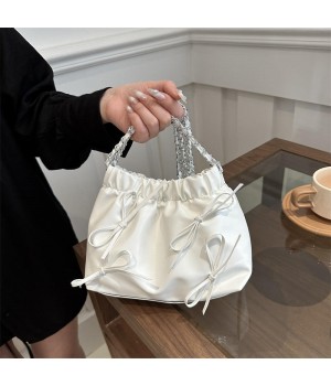 2024 Women's Large-Capacity Chain Shoulder Bag Fashionable Vintage PU Leather Single Strap Portable Lock Closure Trend-Inspired