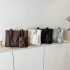 High Capacity Women's Bag 2023 New Fashion Embroidered Thread Shoulder Bag Two Piece Cover Mother Tote Bag