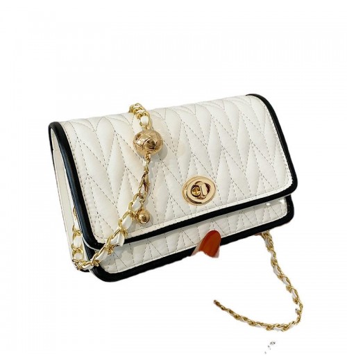 Winter Women's PU Leather Messenger Bag with Zipper Closure and Single Strap