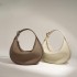 Fashionable Minimalist Half-Moon High Quality Genuine Leather Handbags Women Cowhide Shoulder Bags
