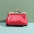 Wholesale Vintage Genuine leather Pouch Kiss-lock Change Purse Wallets Cute Kiss clasp Coin Purses