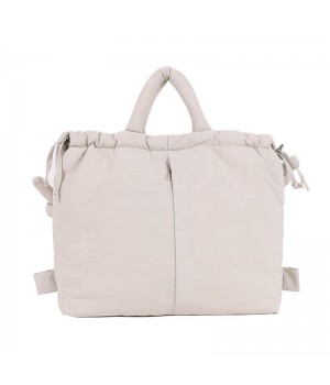 CHANGRONG Custom Large Capacity Casual Nylon Women Handbags Lady Shoulder Bag Padded Soft Puffer Backpack Bag